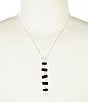 Cezanne Crystal Oval & Montana Rectangle Stone Y Necklace - Image 1