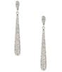 Cezanne Crystal Pave Domed Stick Drop Earrings - Image 1