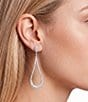 Cezanne Crystal Pave Elongated Open Teardrop Drop Earrings - Image 2