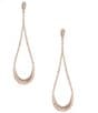 Cezanne Crystal Pave Elongated Open Teardrop Drop Earrings - Image 1