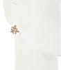 Cezanne Crystal Pave Flower Cluster Stud Earrings - Image 2