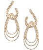 Cezanne Crystal Pave Orbital Teardrop Drop Earrings - Image 1