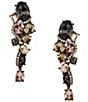 Cezanne Crystal Pave Swirl Multi Color Stone Drop Earrings - Image 1