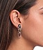 Cezanne Crystal Pave Swirl Multi Color Stone Drop Earrings - Image 2