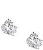 Cezanne Crystal Stone Cluster Stud Earrings - Image 1