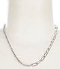 Color:Silver/CZ - Image 1 - CZ Stone Half Chain Collar Necklace