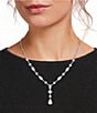 Cezanne CZ Stone Crystal Mix Statement Y-Necklace - Image 1