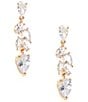 Cezanne eardrop CZ Stone Cluster Drop Earrings - Image 1