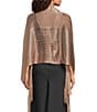 Cezanne Net Embellished Lurex Fringe Evening Wrap, Color:Blush - Image 2