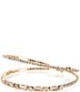 Cezanne Floating Double Row Cuff Bracelet, Color:Gold/Crystal - Image 1