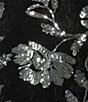 Cezanne Floral Sequins On Velvet Topper, Color:Black - Image 3