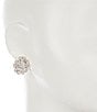 Color:Silver/Crystal - Image 2 - Gardenia Crystal Flower Drop Earrings