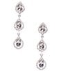 Color:Silver/Crystal - Image 1 - Harlow Crystal Linear Earrings