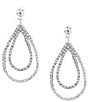 Cezanne Loops Crystal Orbital Drop Earrings - Image 1