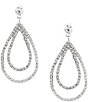 Color:Silver - Image 1 - Layered Loops Drop Earrings