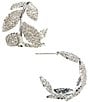 Cezanne Marquise Leaf Hoop Earrings - Image 1