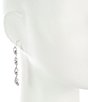 Color:Silver - Image 2 - Marquise Linear Earrings