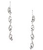 Color:Silver - Image 1 - Marquise Linear Earrings