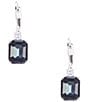 Cezanne Montana Faceted Crystal Octagon Stone Drop Earrings - Image 1