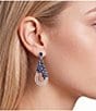 Cezanne Montana Oval Crystal Cluster Tear Drop Earrings - Image 2