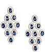 Cezanne Montana Oval Crystal Pave Kite Drop Earrings - Image 1