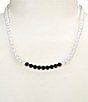 Cezanne Montana Round Stone Frontal Rhinestone Chain Collar Necklace - Image 1
