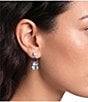 Cezanne Multi Blue Toned Stone Cubic Zirconia Linear Earrings - Image 2