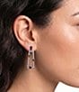 Cezanne Multi Color Teardrop Crystal Stone Trapezoid Open Drop Earrings - Image 2