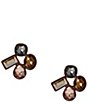 Cezanne Multi Stone Cluster Stud Earrings - Image 1