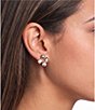 Cezanne Multi Stone Cluster Stud Earrings - Image 2