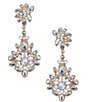 Color:Gold - Image 1 - Multi Stone Drop Statement Earrings