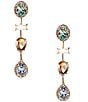 Cezanne Multi Stone Short Linear Drop Earrings - Image 1