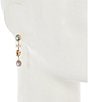 Cezanne Multi Stone Short Linear Drop Earrings - Image 2