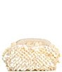 Cezanne Onda Shell Disc Raffia Frame Clutch - Image 2