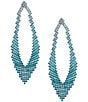 Cezanne Open Ombre Drop Earrings, Color:Teal Ombre - Image 1