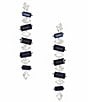 Cezanne Oval & Montana Rectangle Stone Linear Earrings - Image 1