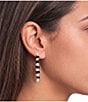 Cezanne Oval & Montana Rectangle Stone Linear Earrings - Image 2