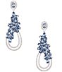 Cezanne Oval Stone Cluster Crystal Pave Teardrop Drop Earrings,All Products : American Fashion Style Bags On Sale