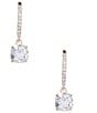 Cezanne Pave Cushion CZ Crystal Drop Earrings - Image 5