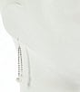 Cezanne Pearl Double Drop Earrings, Color:Silver/Pearl/Crystal - Image 2