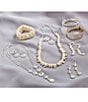 Color:Silver/Pearl/Crystal - Image 3 - Rhinestone & Faux-Pearl Crystal Cluster Stud Earrings