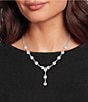 Cezanne Rhinestone Crystal Teardrop Y-Necklace - Image 1
