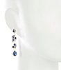Color:Silver/Blue/Crystal - Image 2 - Crystal Sapphira Earrings