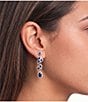 Cezanne Crystal Blue Sapphire Earrings - Image 2