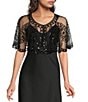 Cezanne Sequin Embellished Cape - Image 1