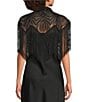 Cezanne Sequin Fringe Cape - Image 2