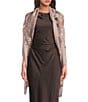 Cezanne Sheer Bordered Evening Wrap - Image 1