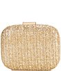 Cezanne Square Straw Metallic Minaudiere Clutch Bag - Image 2