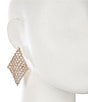 Cezanne Stone Kite Drop Earrings, Color:Gold/Crystal - Image 2