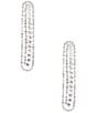 Cezanne Tamara Linear Earrings, Color:Silver/Crystal - Image 1